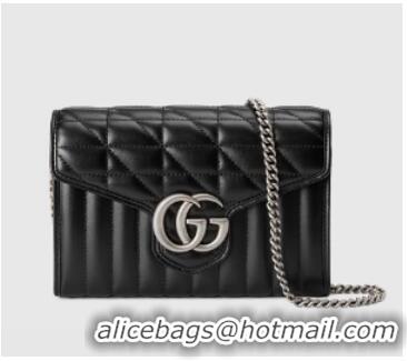 Good Product Gucci GG Marmont matelasse mini bag 474575 black