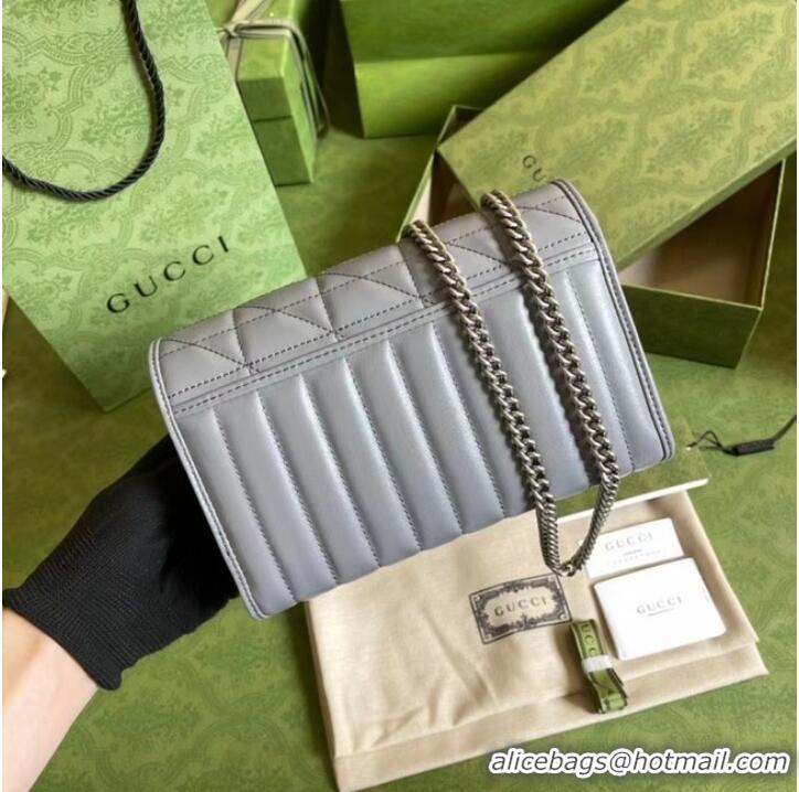 Discount Gucci GG Marmont matelasse mini bag 474575 gray