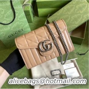 Low Price Gucci GG Marmont matelasse mini bag 474575 Rose beige