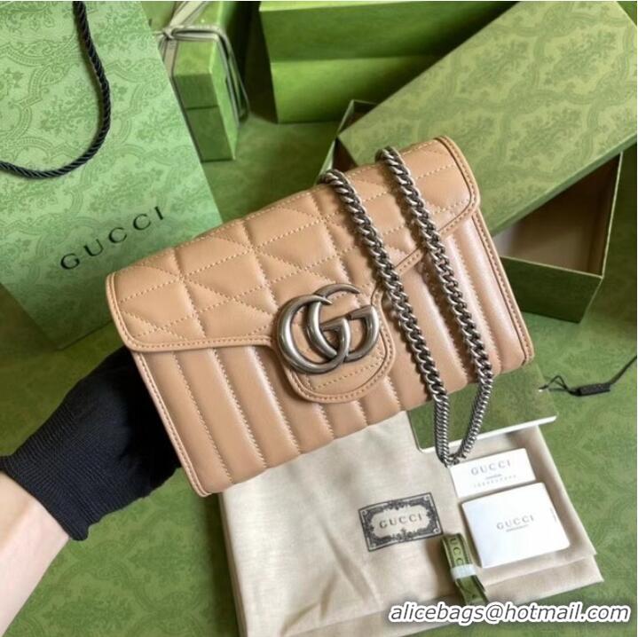 Low Price Gucci GG Marmont matelasse mini bag 474575 Rose beige