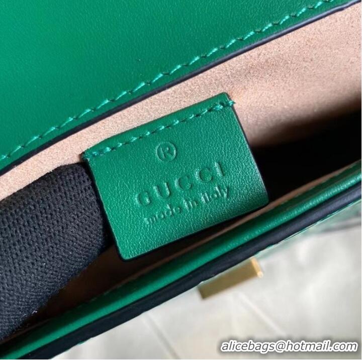 Discount Gucci GG Marmont crocodile mini top handle bag 547260 green