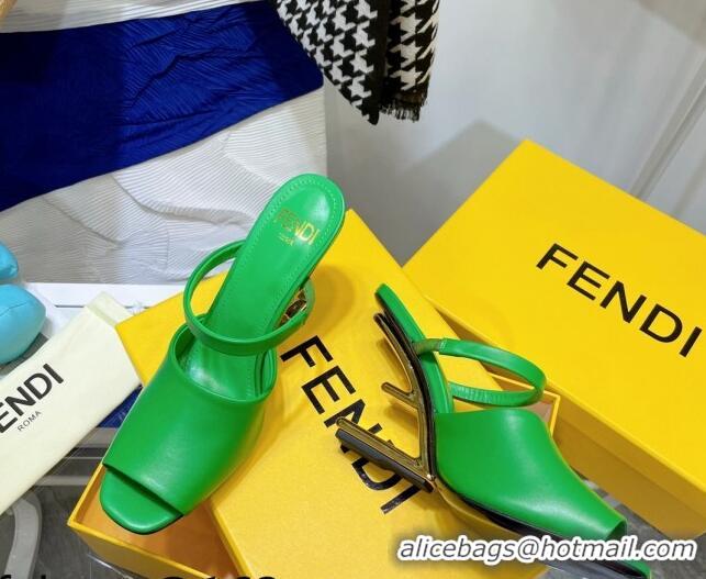 Top Quality Fendi First Calfskin High-Heel Sandals 8cm 082010 Green