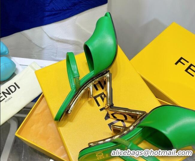 Top Quality Fendi First Calfskin High-Heel Sandals 8cm 082010 Green