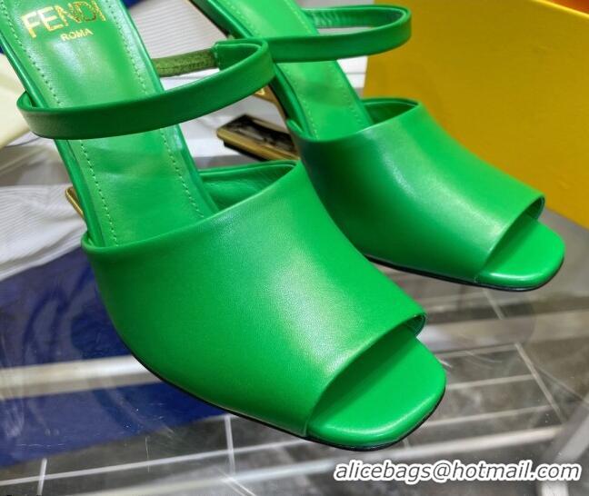 Top Quality Fendi First Calfskin High-Heel Sandals 8cm 082010 Green