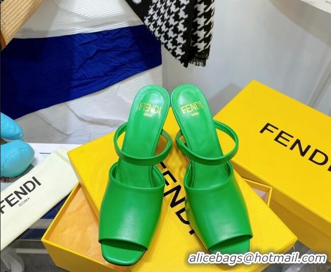 Top Quality Fendi First Calfskin High-Heel Sandals 8cm 082010 Green