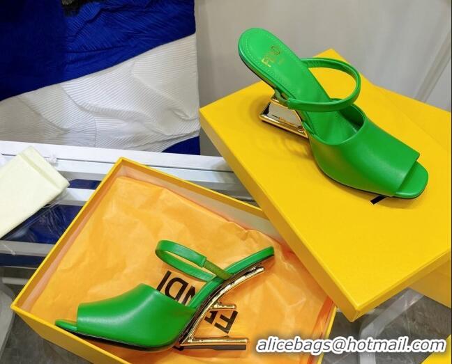 Top Quality Fendi First Calfskin High-Heel Sandals 8cm 082010 Green