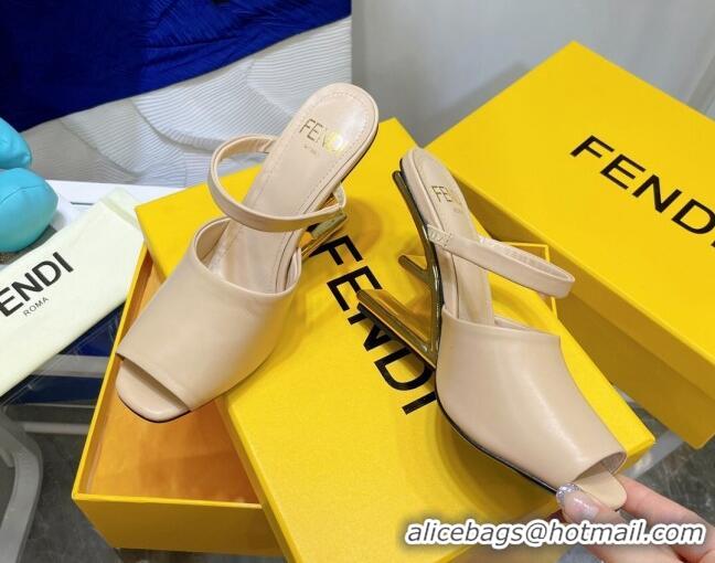 Popular Fendi First Calfskin High-Heel Sandals 8cm Light Pink 082015