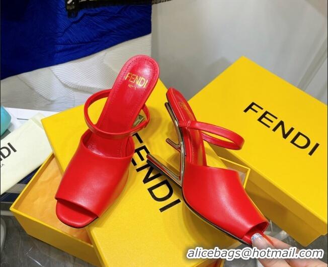 New Design Fendi First Calfskin High-Heel Sandals 8cm Red 082016