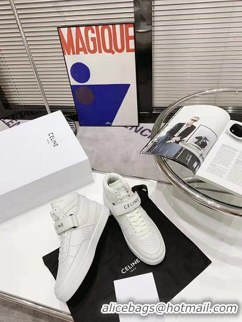 Top Grade Celine High Sneaker CT-03 With Scratch In Calfskin CT2208 White 