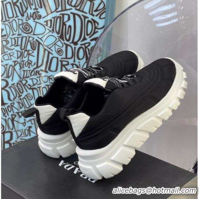 Affordable Price Prada Rush Gabardine Re-Nylon Sneakers Black/White 092731