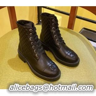 Good Quality Chanel Calfskin Ankle Boots Black 2021 21092303