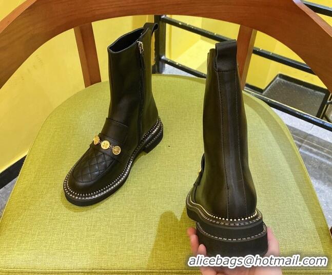 Best Product Chanel Calfskin Ankle Boots Black 2021 21092307