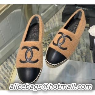 Popular Style Chanel Shearling Espadrilles 092390 Beige