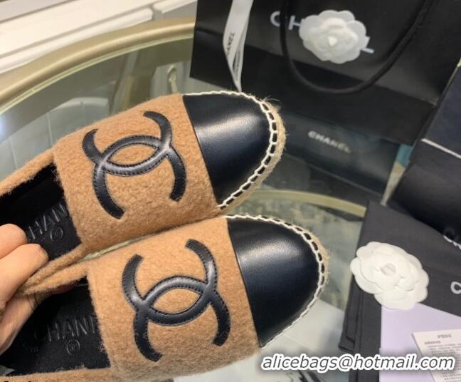 Popular Style Chanel Shearling Espadrilles 092390 Beige