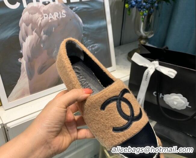 Popular Style Chanel Shearling Espadrilles 092390 Beige