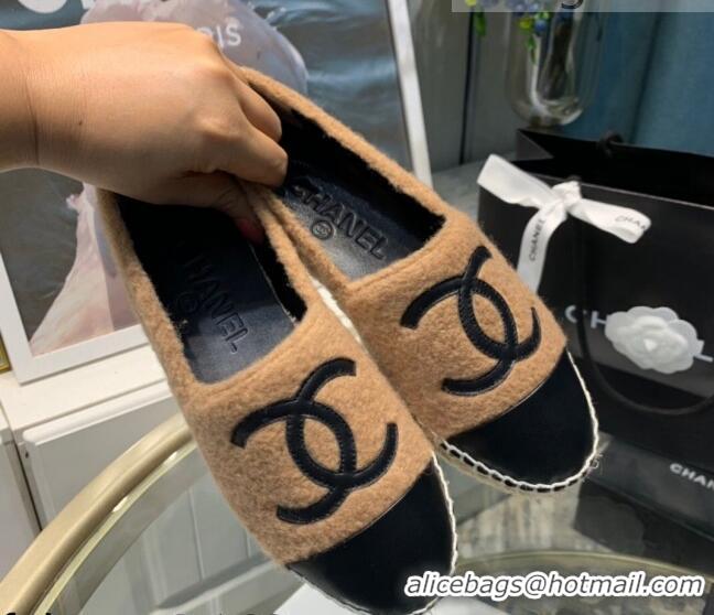 Popular Style Chanel Shearling Espadrilles 092390 Beige