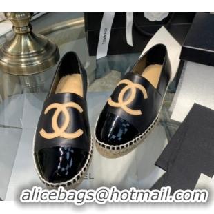 Unique Style Chanel Lambskin Espadrilles G33553 Black