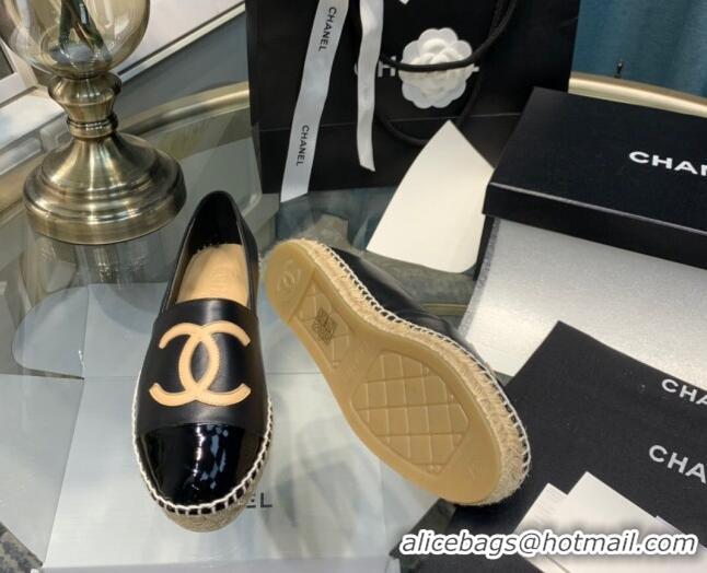 Unique Style Chanel Lambskin Espadrilles G33553 Black