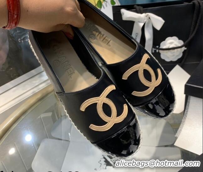 Unique Style Chanel Lambskin Espadrilles G33553 Black