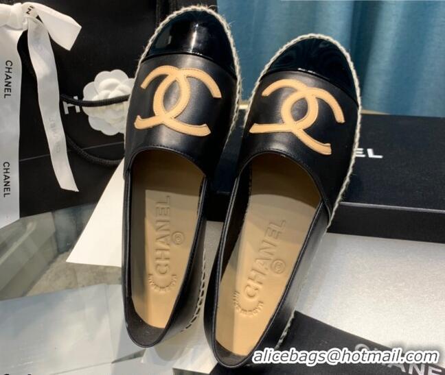 Unique Style Chanel Lambskin Espadrilles G33553 Black