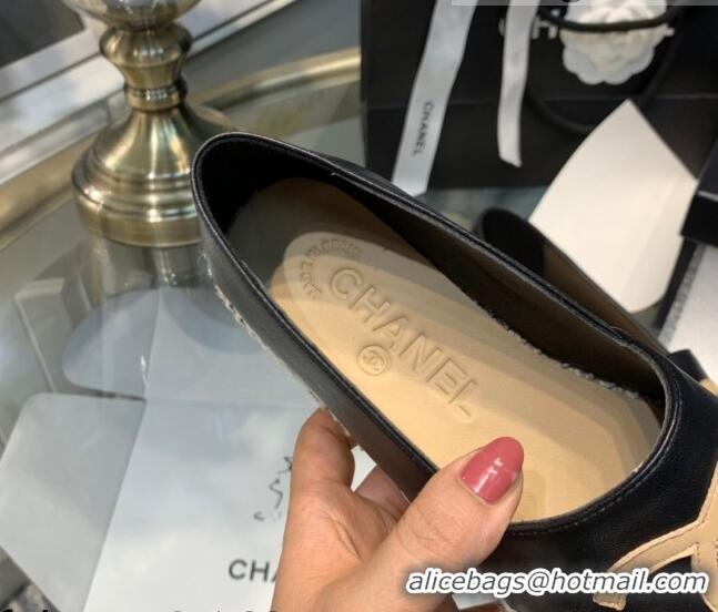 Unique Style Chanel Lambskin Espadrilles G33553 Black