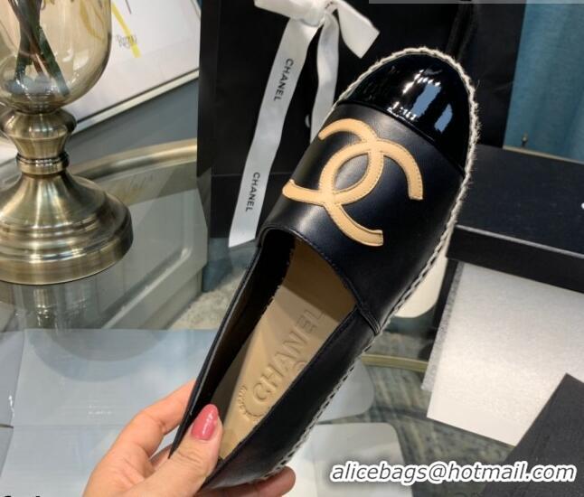 Unique Style Chanel Lambskin Espadrilles G33553 Black