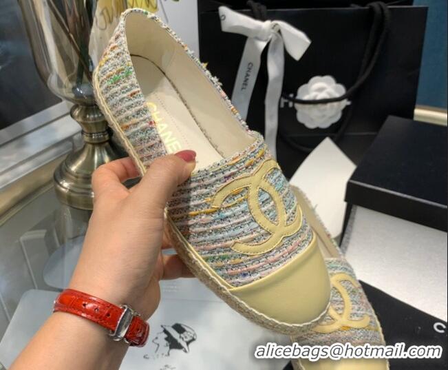 Durable Chanel Tweed Espadrilles G33553 Yellow