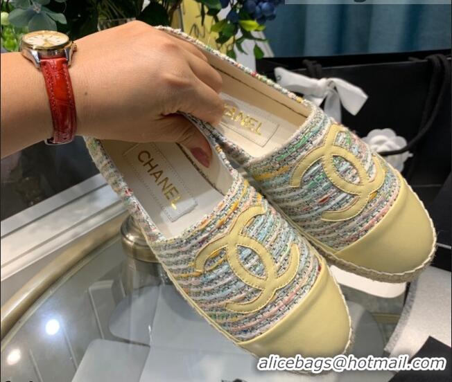 Durable Chanel Tweed Espadrilles G33553 Yellow