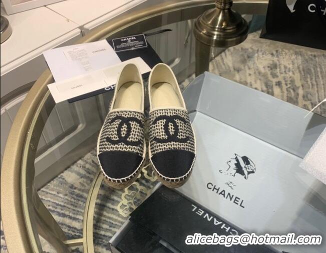 Chanel Lambskin Espadrilles 092395 Black