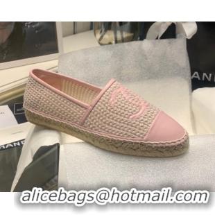 New Style Chanel Lambskin Espadrilles 092395 Light Pink