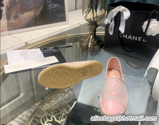 New Style Chanel Lambskin Espadrilles 092395 Light Pink