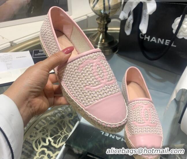 New Style Chanel Lambskin Espadrilles 092395 Light Pink