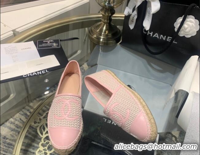 New Style Chanel Lambskin Espadrilles 092395 Light Pink