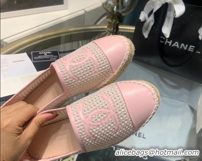 New Style Chanel Lambskin Espadrilles 092395 Light Pink