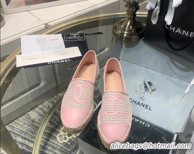 New Style Chanel Lambskin Espadrilles 092395 Light Pink