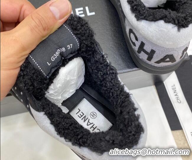 Charming Chanel Fabric & Suede Sneakers G38038 Gray