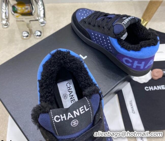 Low Price Chanel Fabric & Suede Sneakers G38038 Blue