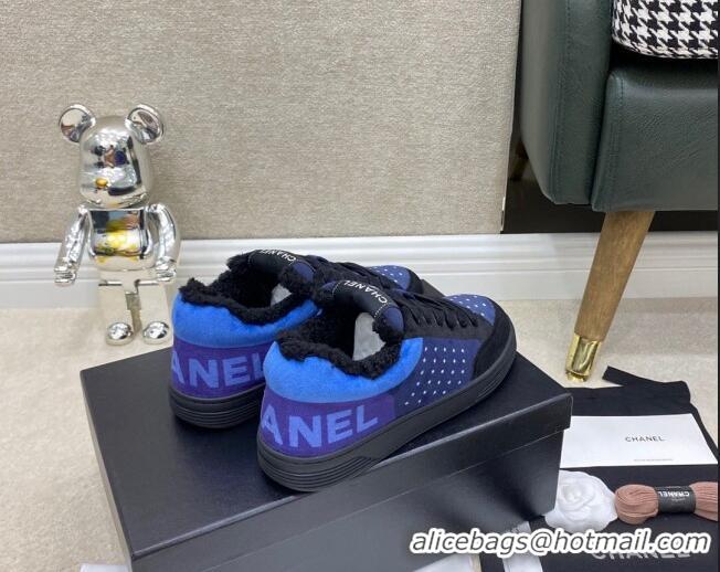 Low Price Chanel Fabric & Suede Sneakers G38038 Blue