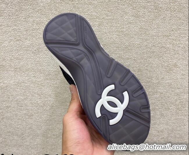 Unique Style Chanel Fabric & Suede Sneakers G38290 Black