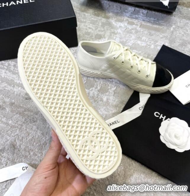 1:1 aaaaa Chanel Quilted Calfskin Sneakers 092411 White