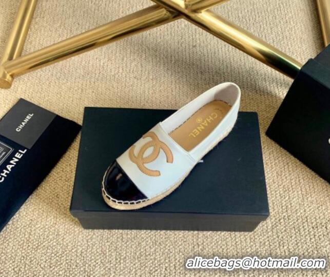 Pretty Style Chanel Lambskin Espadrilles G33553 White