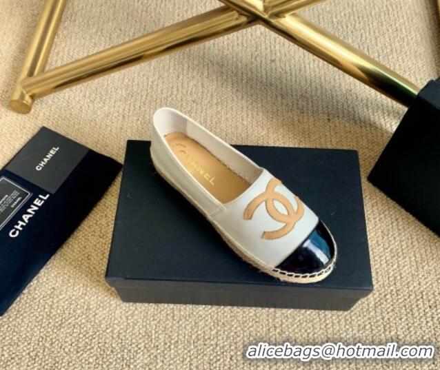 Pretty Style Chanel Lambskin Espadrilles G33553 White