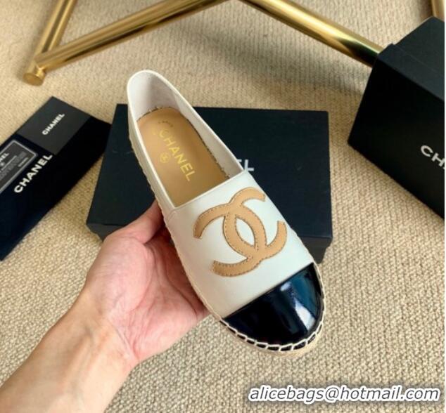 Pretty Style Chanel Lambskin Espadrilles G33553 White