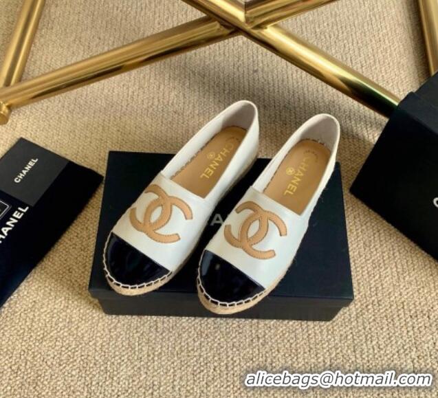 Pretty Style Chanel Lambskin Espadrilles G33553 White