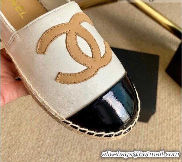 Pretty Style Chanel Lambskin Espadrilles G33553 White