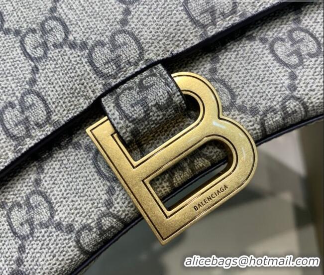 Promotional Balenciaga x Gucci Hourglass GG Canvas Small Top Handle Bag B61858 2021