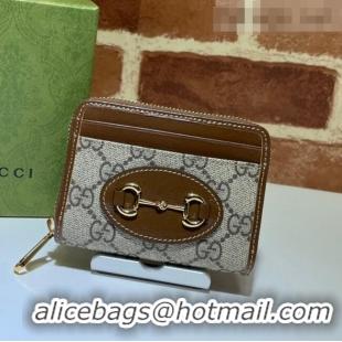 Market Sells Gucci Horsebit 1955 Card Case Wallet 658549 Brown 2021