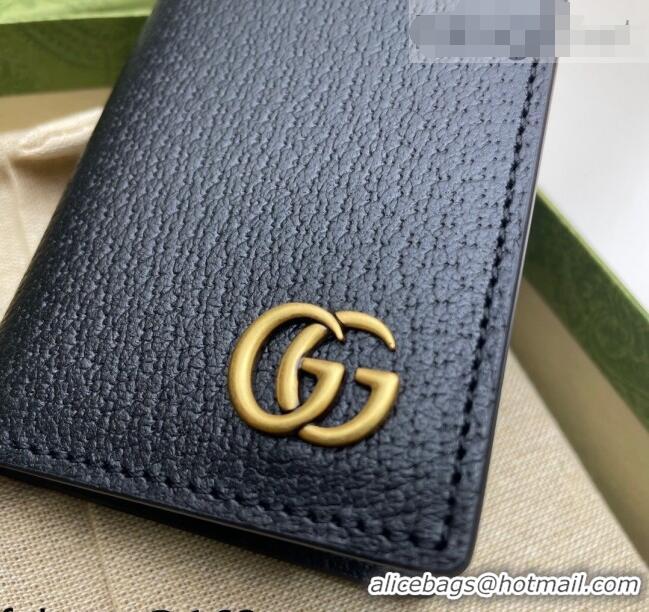 Discount Gucci Pig-Textured Leather Wallet 547075 Black 2021