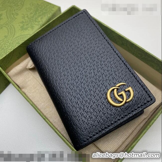 Discount Gucci Pig-Textured Leather Wallet 547075 Black 2021