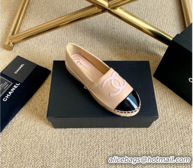 Good Quality Chanel Lambskin Espadrilles G33553 Light Pink